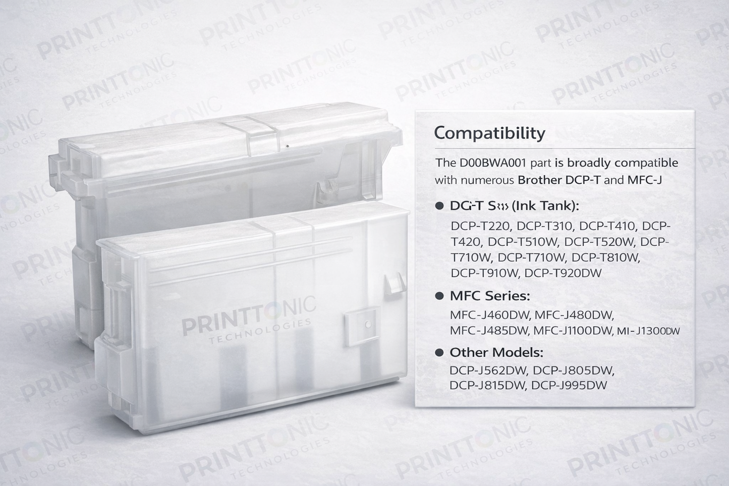 Ink Absorber BOX Waste / Waste Pad (Original)For Brother DCP-T310 / T510W / T710 (D00BWA001)