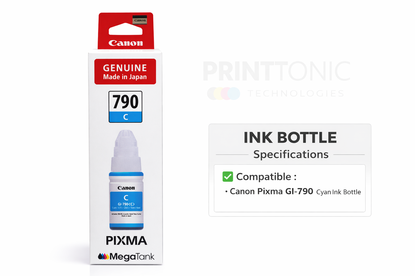 Canon Pixma GI-790 Cyan ink Bottle