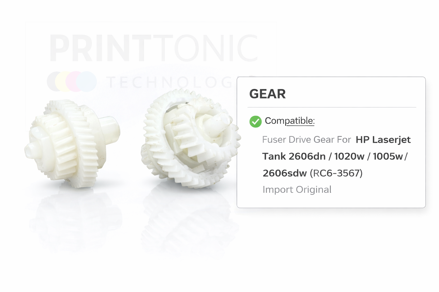 Fuser Drive Gear For HP Laserjet Tank 2606dn / 1020w / 1005w / 2606sdw (RC6-3567) Import Original