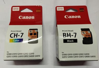 Print Head / Replacement Kit Pair (Black CA91 / BH-7 / Color CA92 / CH-7) For Canon PIXMA G1000 / G2000 / G2010 / G4000