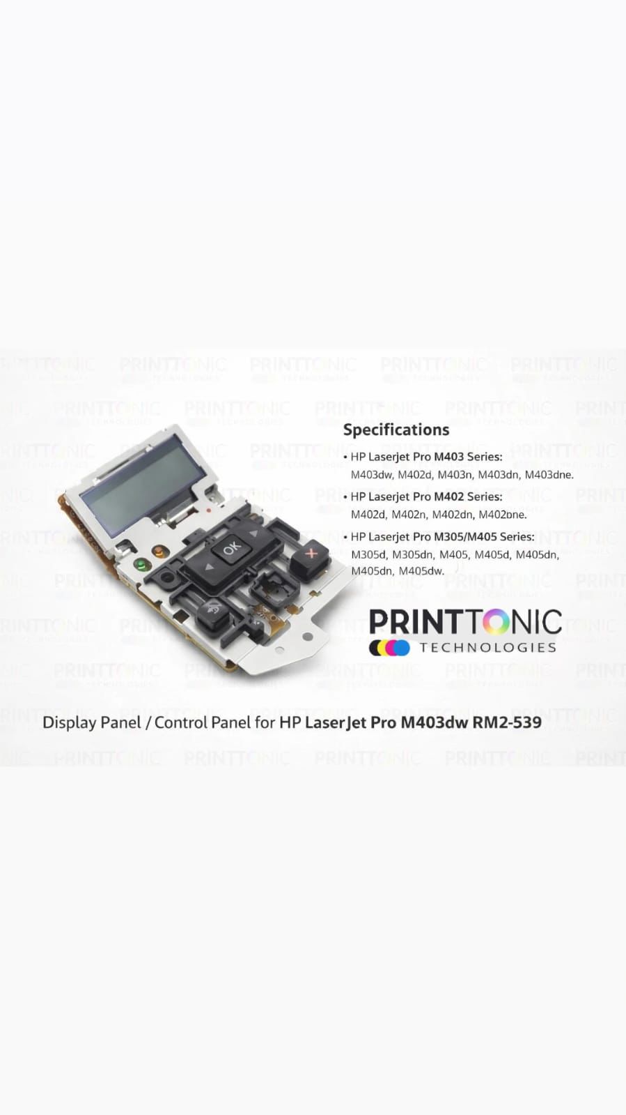 Control Panel / Display Panel For Hp LaserJet Pro M402 / M403 / M305D (RM2-8502)