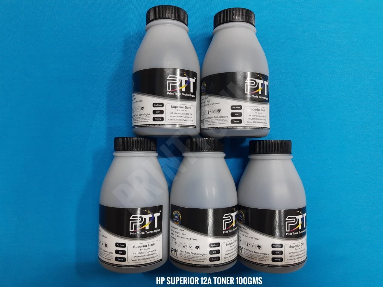 PRINT TONIC HP 12A SUPERIOR TONER POWDER 100GMS (5 BOTTEL)