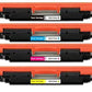 (126A CE310A/CE311A/CE312A/CE313A Color Toner Cartridge for USE in Laserjet Pro CP1025 Color Printer,Laserjet Pro 100 Color MFP M175a,CP1025nw Printer,TopShot Laserjet Pro M275 MFP