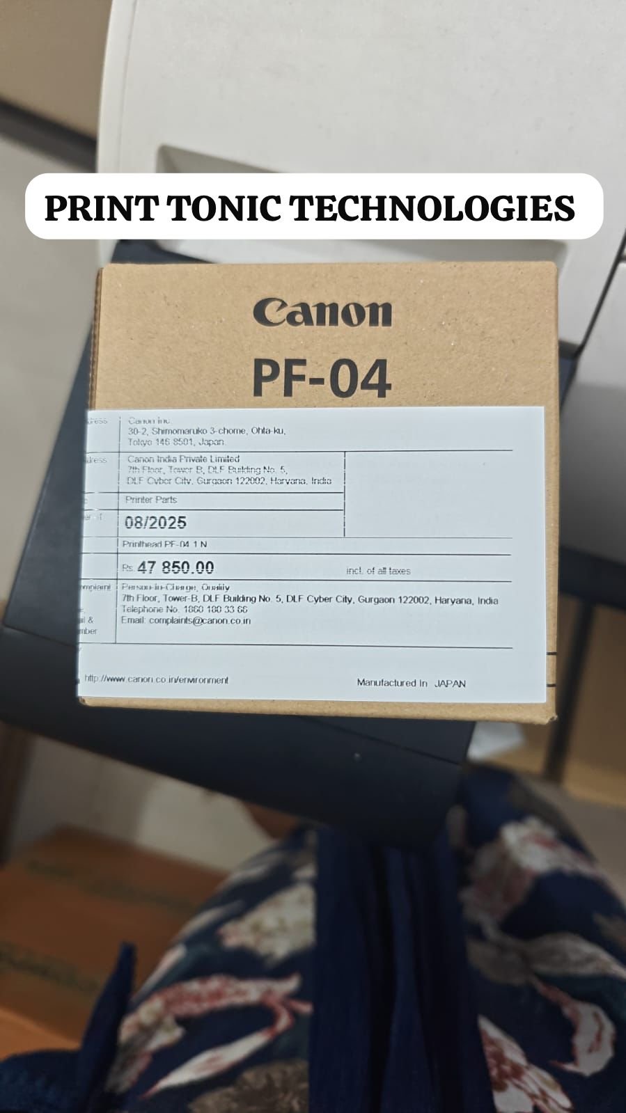 CANON PF-04 PRINT HEAD IPF650 IPF671 IPF686 IPF780 IPF830 IPF840 IPF851