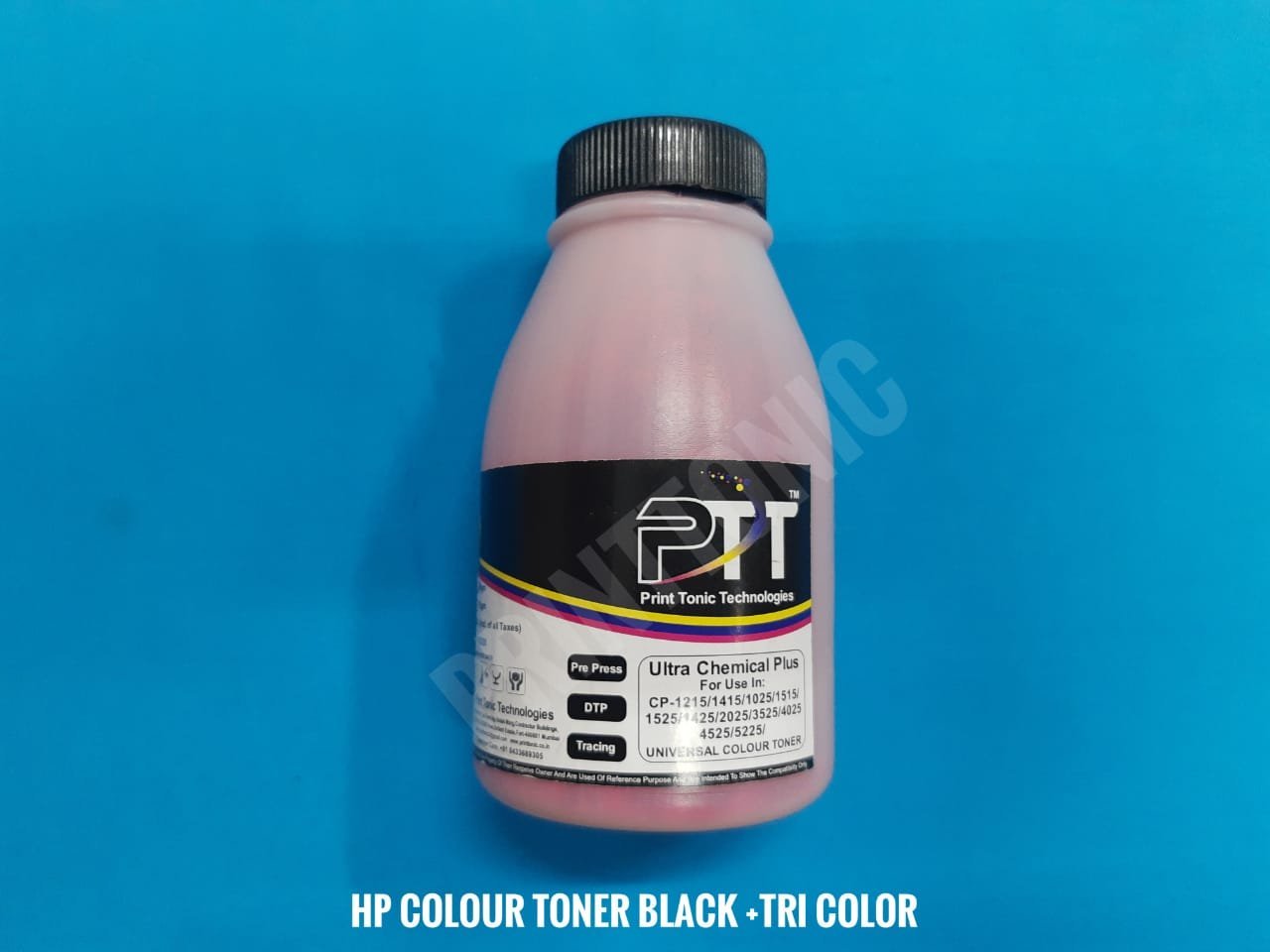 PRINT TONIC ULTRA CHEMICAL COLOUR TONER POWDER BLACK +TRI COLOR  (1 SET)