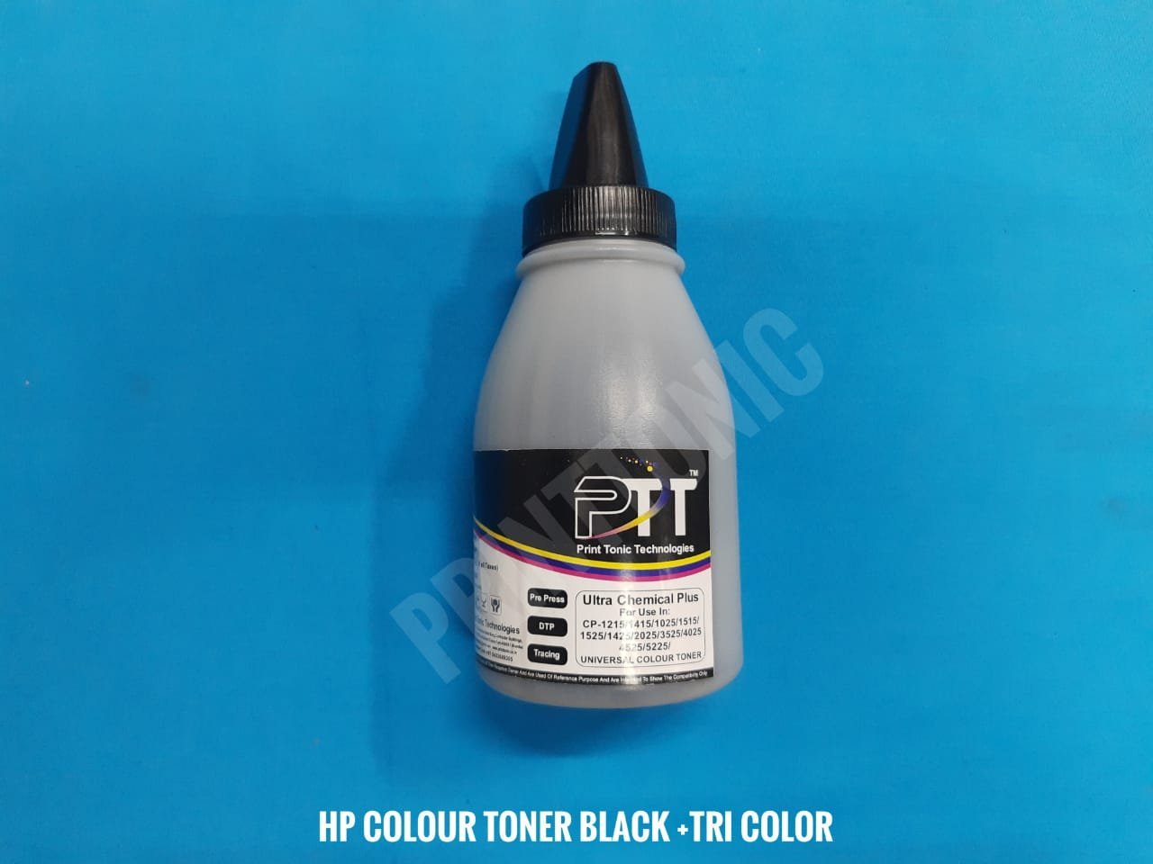 PRINT TONIC ULTRA CHEMICAL COLOUR TONER POWDER BLACK +TRI COLOR  (1 SET)