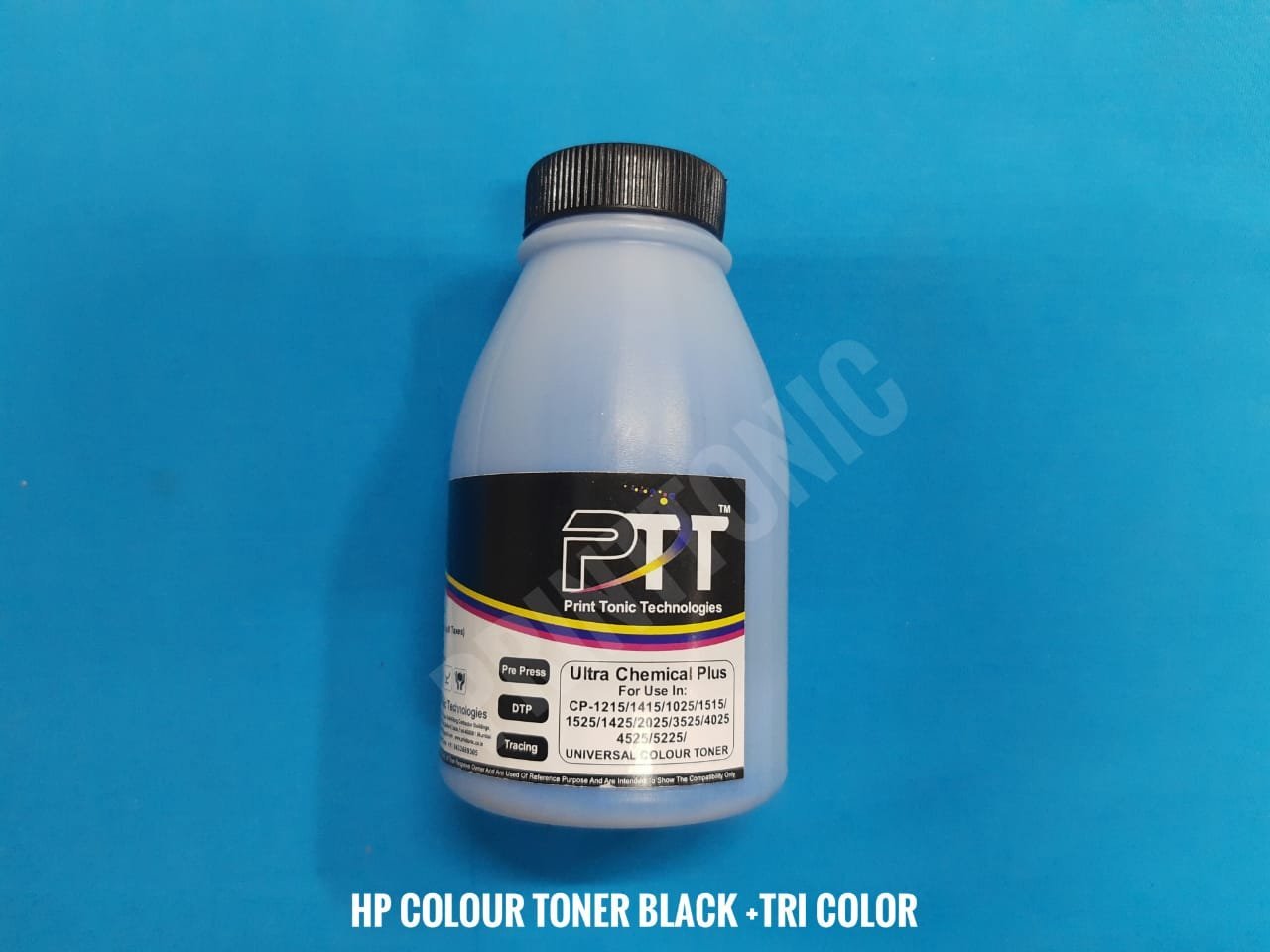 PRINT TONIC ULTRA CHEMICAL COLOUR TONER POWDER BLACK +TRI COLOR  (1 SET)