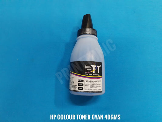 PRINT TONIC ULTRA CHEMICAL COLOUR TONER POWDER  40 GMS CYAN (5 BOTTEL)