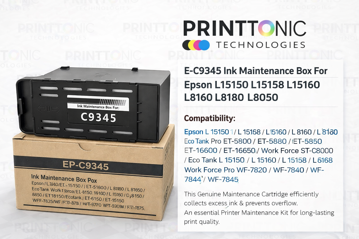 E-C9345 Ink Maintenance Box For EcoTank Epson L15150 L15158 L15160 L8160 L8180 L8050 Printer
