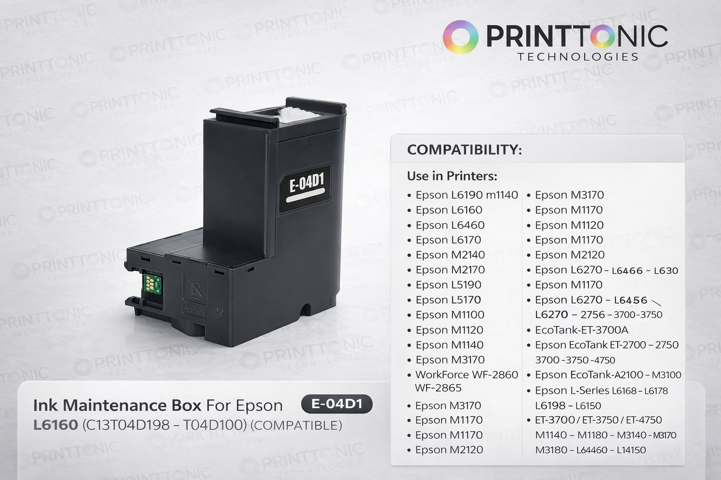 Ink Maintenance Box For Epson L6160 (C13T04D198 – T04D100) (COMPATIBLE)