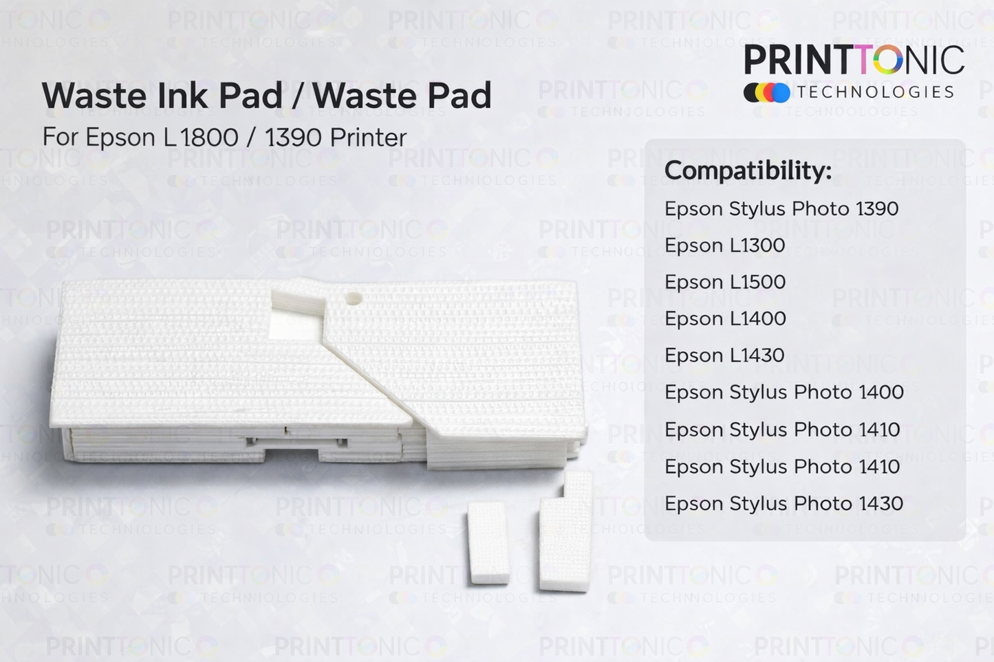 Waste Ink Pad / Porous Pad / Maintenance Sponge For Epson L1800 Printer