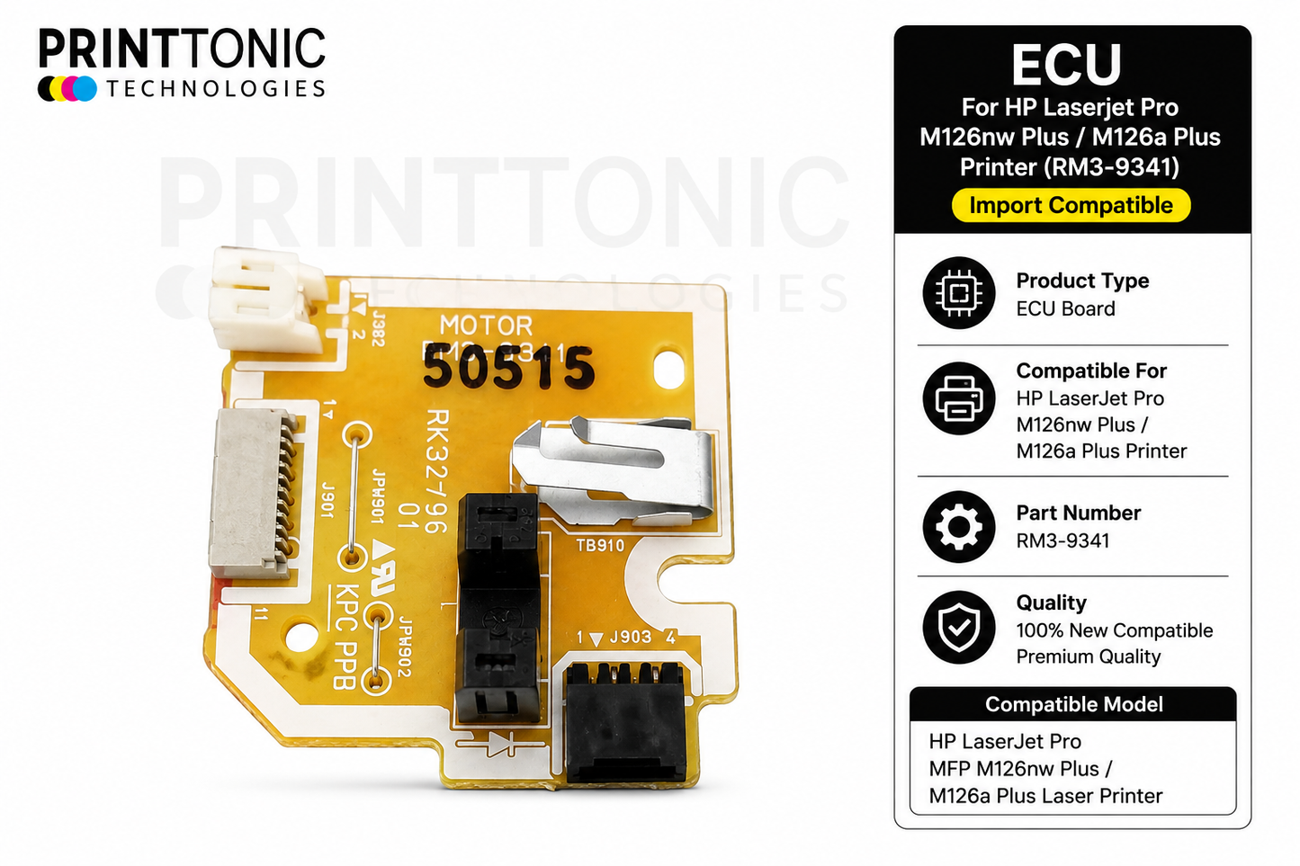 ECU For HP Laserjet Pro M126nw Plus / M126a Plus Printer (RM3-9341) Import