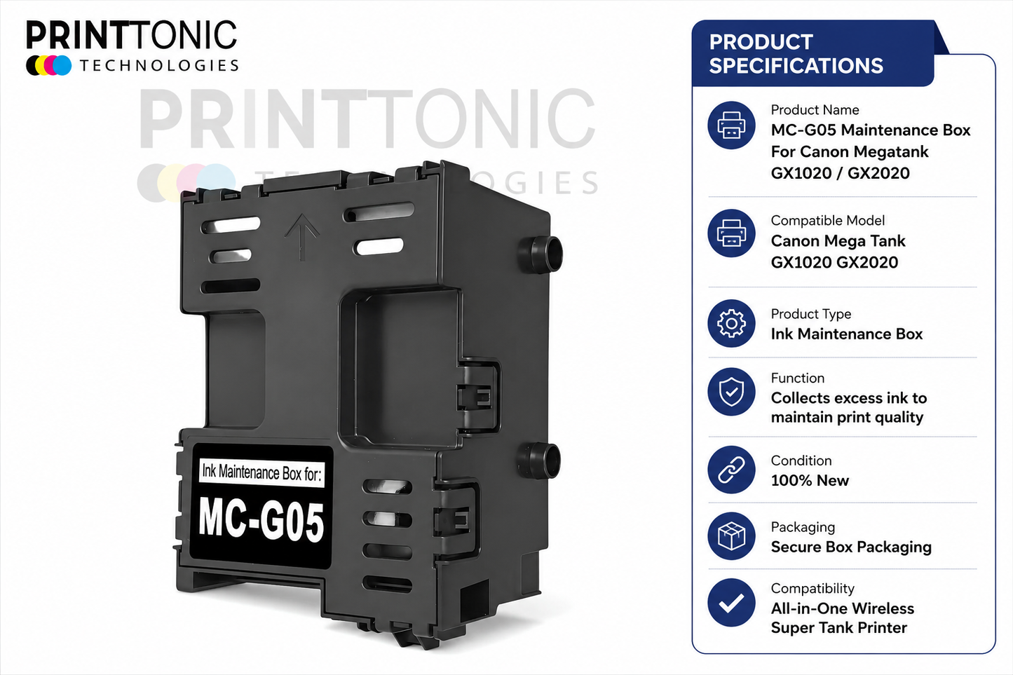 MC-G05 Maintenance Box For Canon Megatank GX1020 / GX2020 Printer