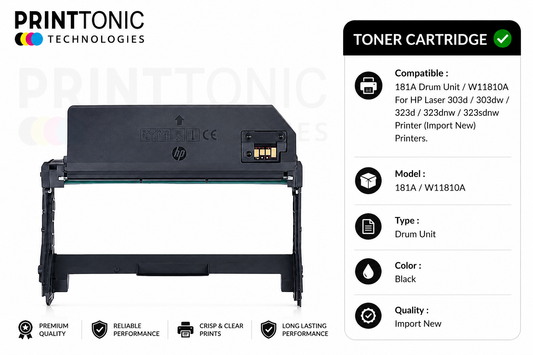 181A Drum Unit / W11810A For HP Laser 303d / 303dw / 323d / 323dnw / 323sdnw Printer (Import New)