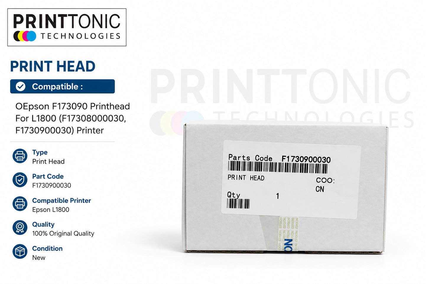 Epson F173090 Printhead For L1800 (F17308000030, F1730900030) NEW ORIGNAL