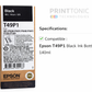 Epson T49P1 Black Ink Bottle, 140ml