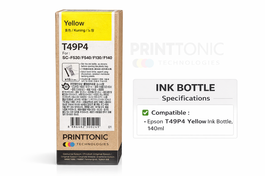 Epson T49P4 Yellow Ink Bottle, 140ml