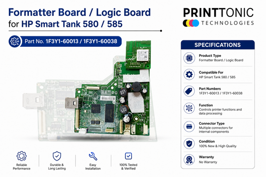 Formatter Board / Logic Board for HP Smart Tank 580 / 585 – Part No. 1F3Y1-60013 / 1F3Y1-60038 |