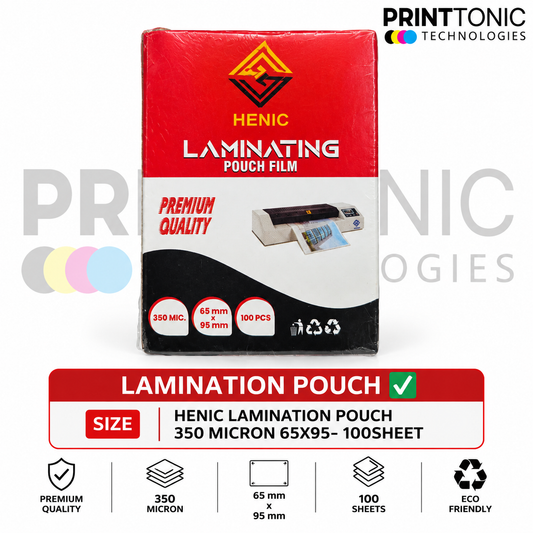 HENIC LAMINATION POUCH 350 MICRON 65X95- 100SHEET