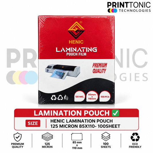 HENIC LAMINATION POUCH 125 MICRON 85X110- 100SHEET