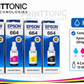 EPSON ORIGNAL INK T6641,T6642,T6643,T6644 4 COLOUR SET