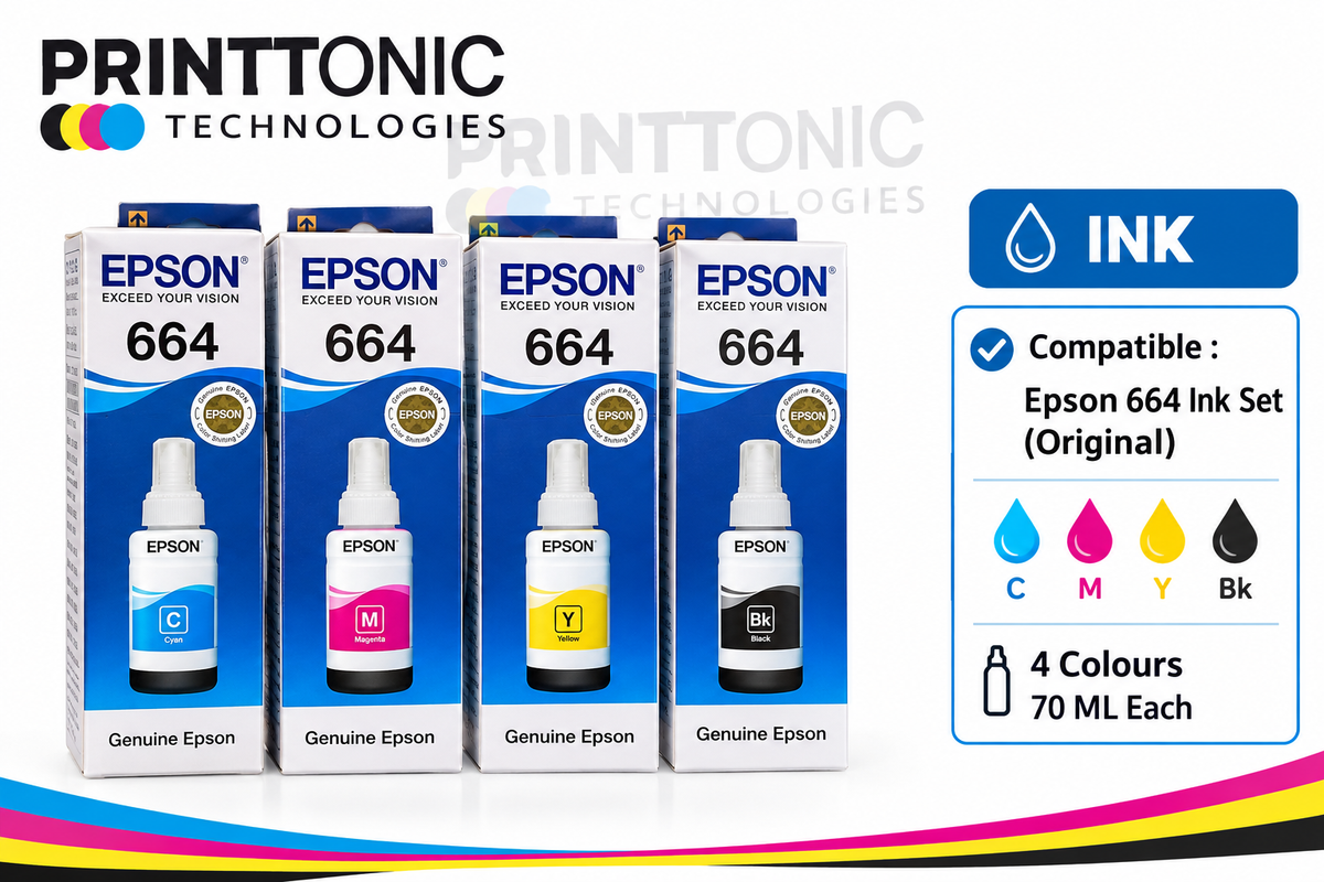 EPSON ORIGNAL INK T6641,T6642,T6643,T6644 4 COLOUR SET