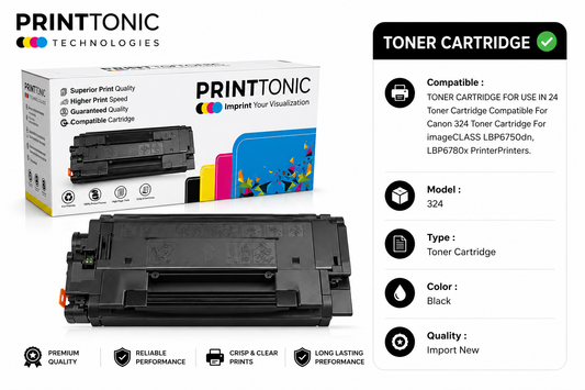 TONER CARTRIDGE FOR USE IN 24 Toner Cartridge Compatible For Canon 324 Toner Cartridge For imageCLASS LBP6750dn, LBP6780x Printer