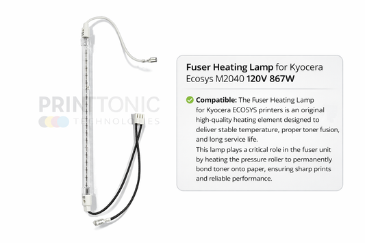 Fuser Heating Lamp for Kyocera Ecosys M2040 120V 867W