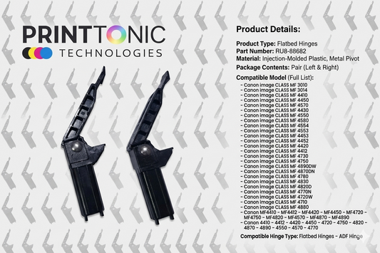 Flatbed Hinges For Canon Image CLASS MF 4412 / MF 4750 ( RU8-88682 )
