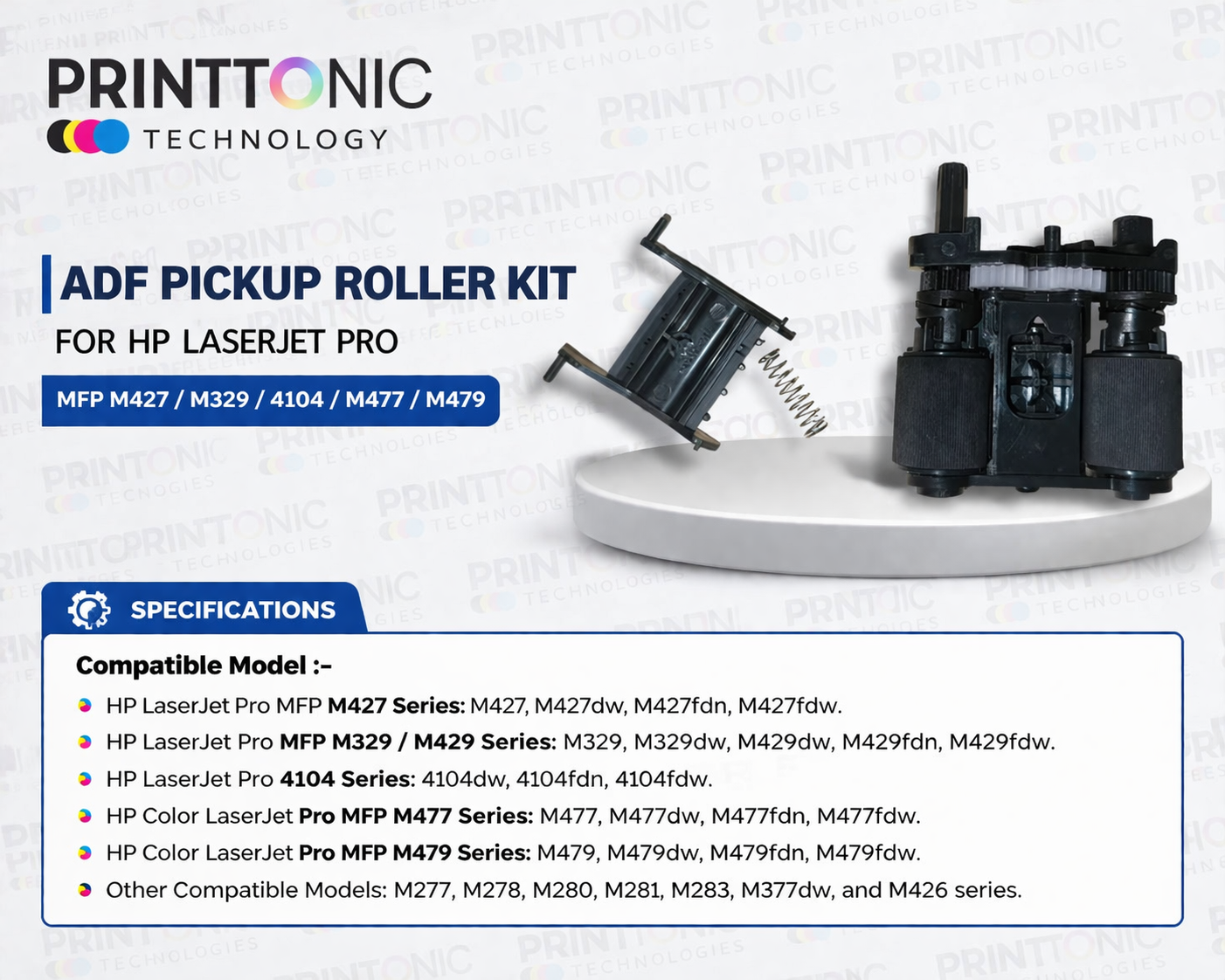 ADF PICKUP ROLLER KIT FOR HP LASERJET PRO MFP M427 / M427 / M329/4104 / M477 / M479