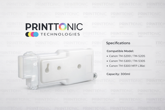 Ink Cartridge white Refillable Cartridges For Canon TM5200/TM5300 - 300ml Capacity