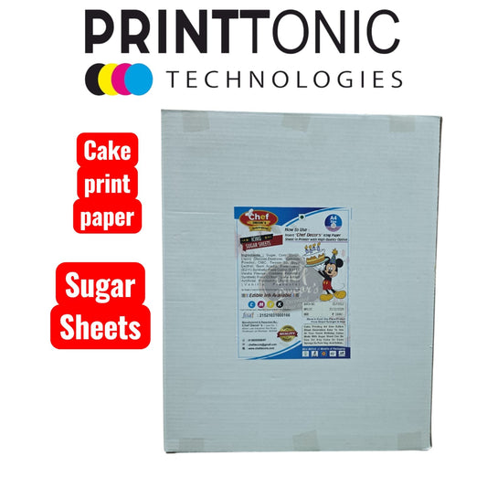 Bake Shop A4 Size Edible or Export or Frosting Sheet for Photo Cake Printer (25 Piece)