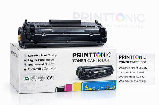 PRINT TONIC HP 12A / Q2612A / 2612 / 2612A TONER CARTRIDGE COMPATIBLE FORHP LASERJET PRO1010 / 1010W / 1012 /1015 /1018 /1020 /1022 / 1022N / 1022NW / M1005 MFP / M1319F MFP /3015/3020 /3030 /3050 /3050Z /3052 / 3055 PRINTER