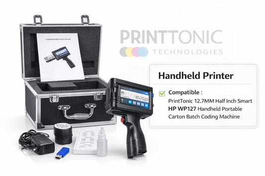 12.7MM Half Inch Smart HP WP127 Handheld Portable Carton Batch Coding Machine