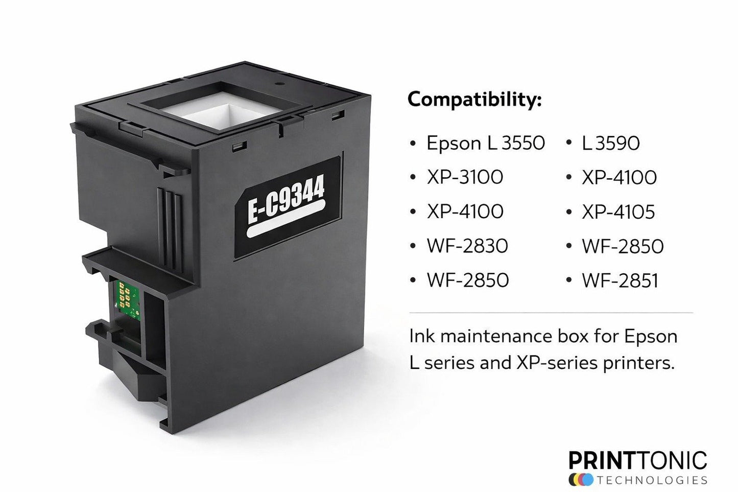 E-C9344 Ink Maintenance Box For EPSON L3550 L 3560 L5590XP-3100 XP-4100 XP-4105 WF-2830 WF-2850 WF-2851 Printer