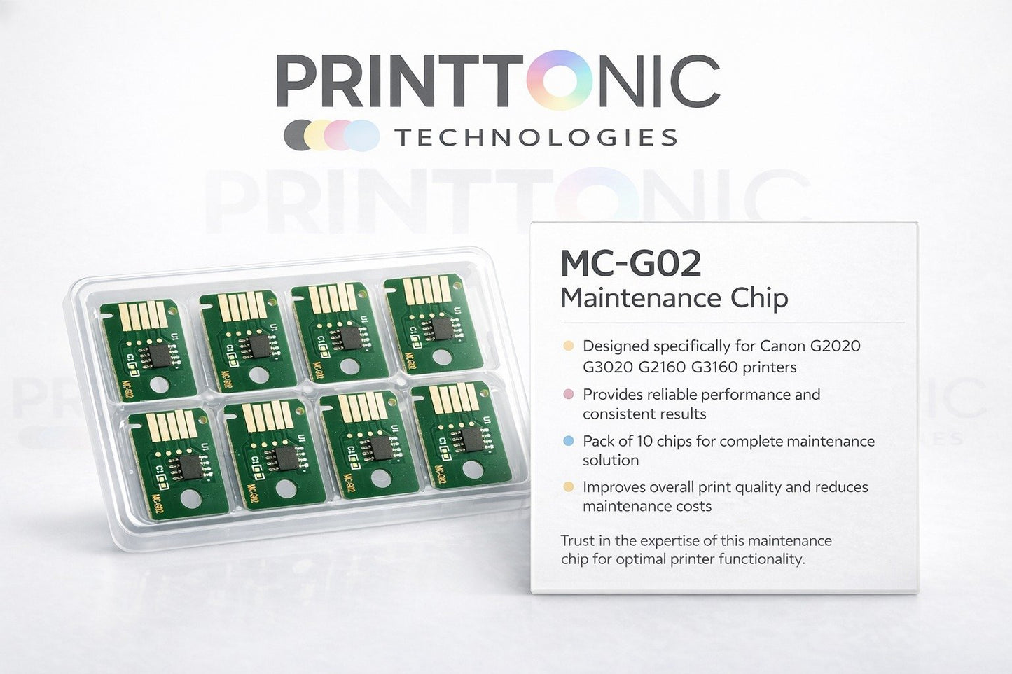 Canon Mc-G02 Maintenance Box Chip G2020/G2060/G2070/G3050/G3060/G3070/G570/G560 PrinterCanon