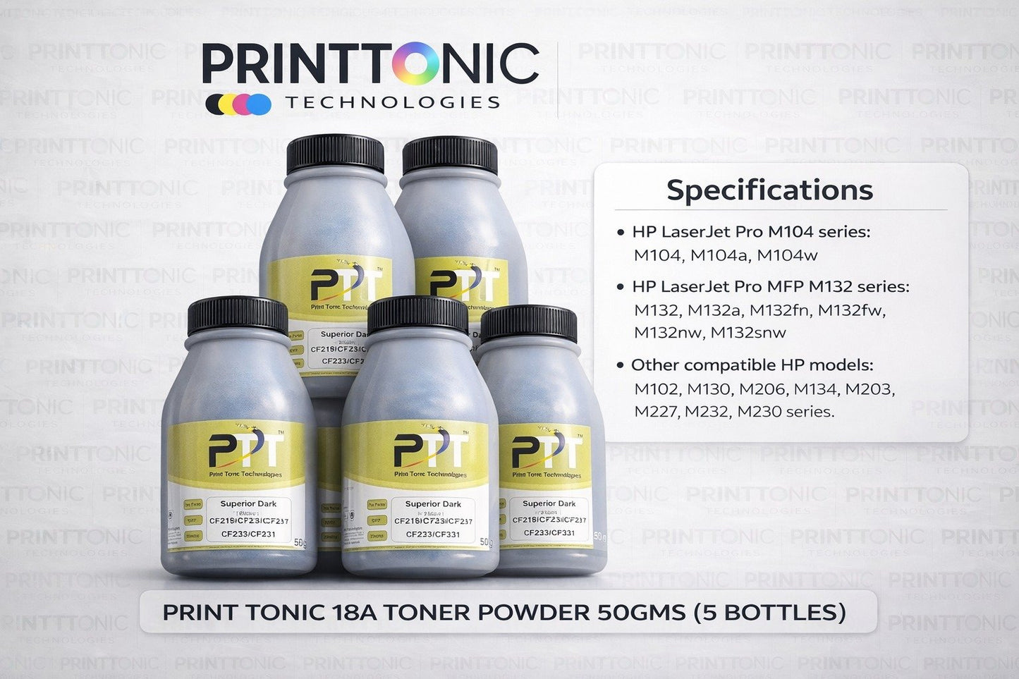 PRINT TONIC 18A TONER POWDER 50GMS (5 BOTTEL)