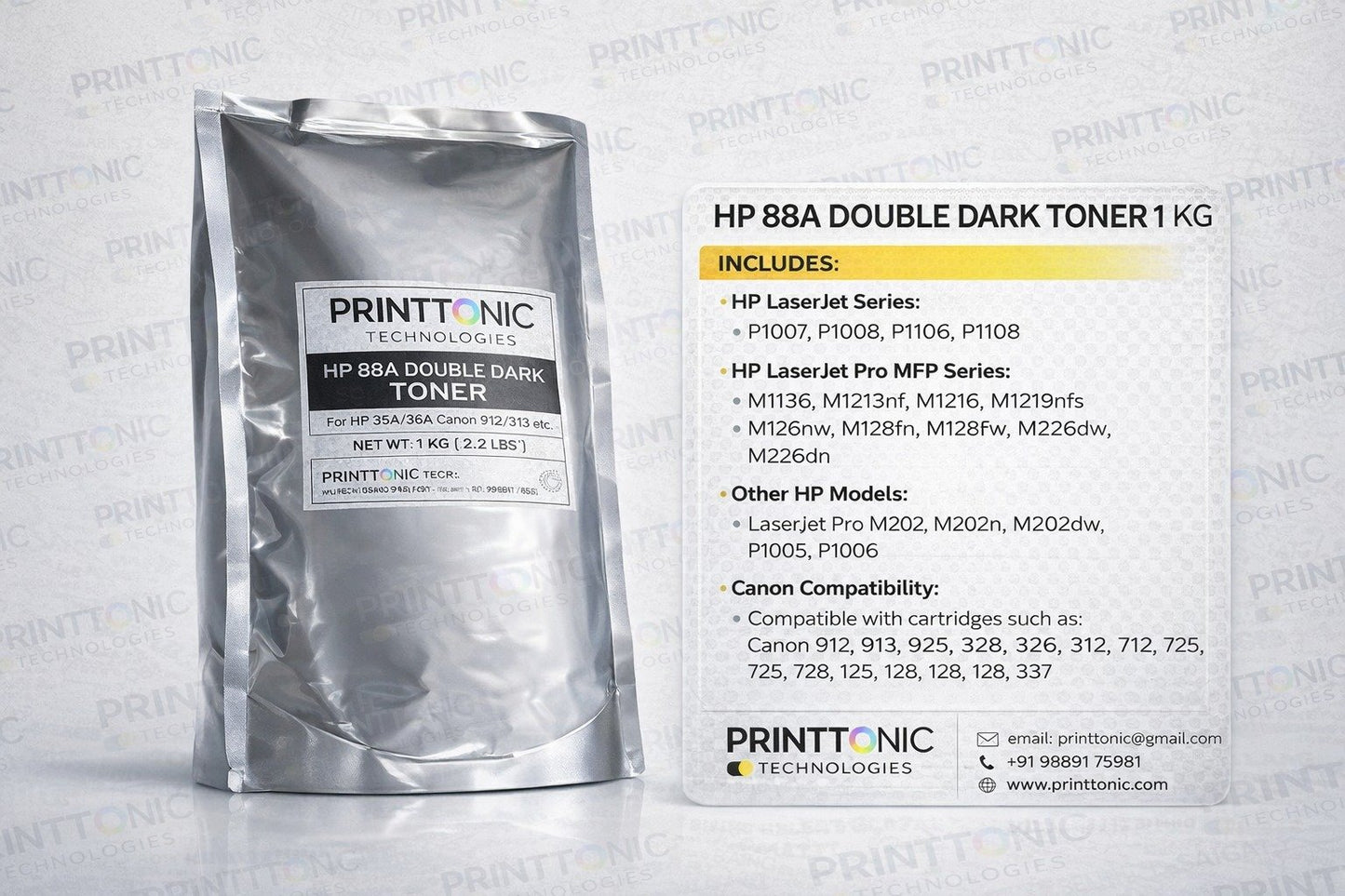PRINT TONIC HP 88A DOUBLE DARK TONER 1KGS