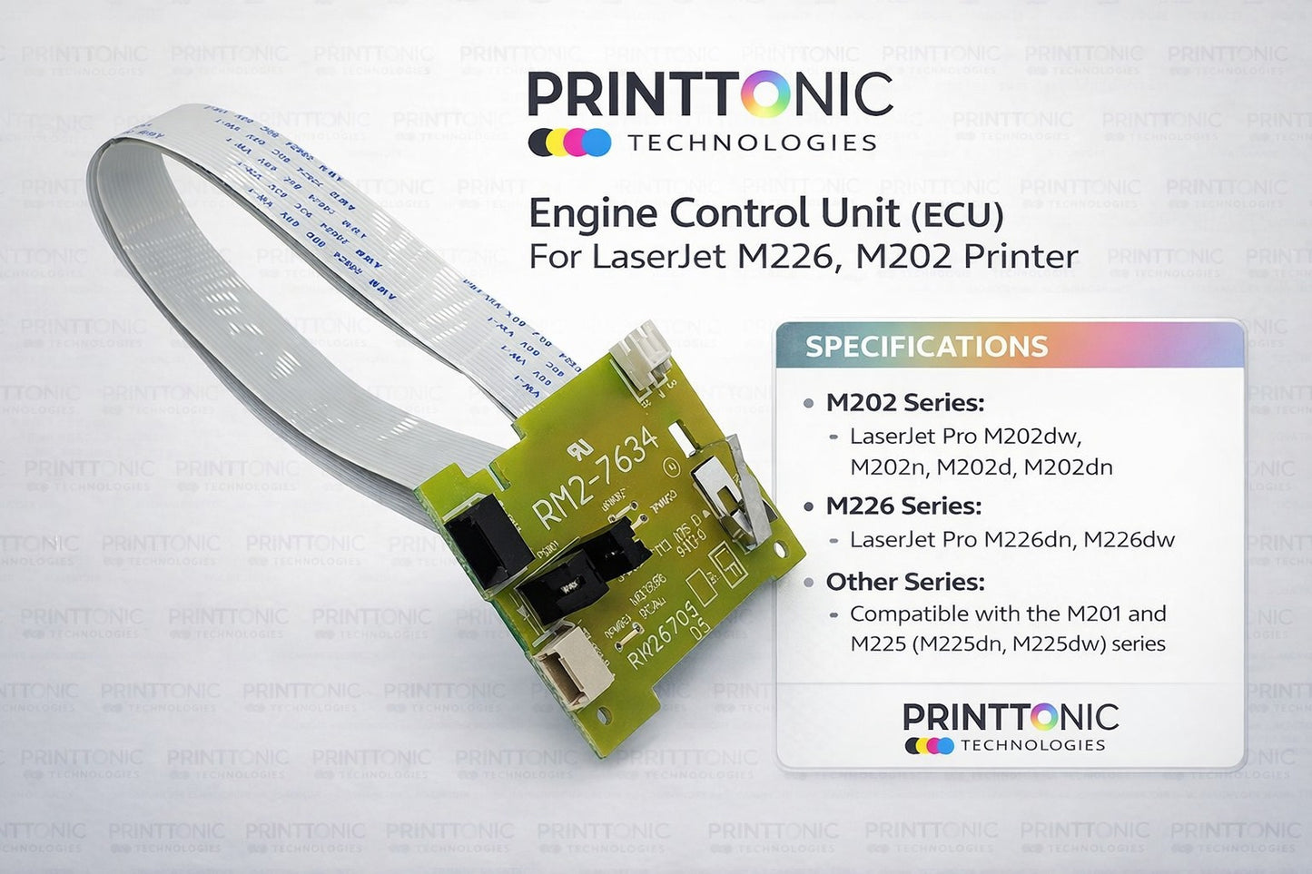 ECU / Engine Control Unit For HP LaserJet Pro M202dn / M202dw / M226dn / M226dw (RM2-7634 / RM2-7607) New Import
