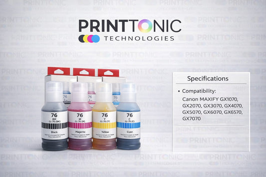 GI-76 GI76 76 Ink Bottle for Canon MAXIFY GX5070, GX6070, GX7070 Printers (1 Set)