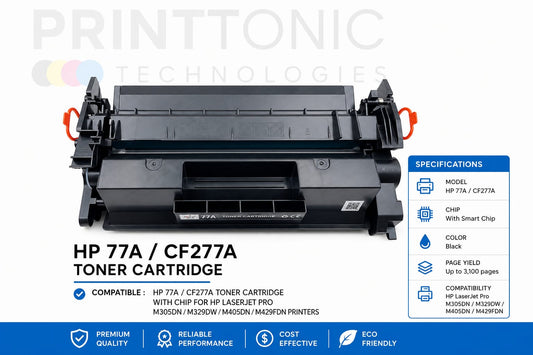 HP 77A / CF277A Toner Cartridge With Chip For HP Laserjet Pro M305DN / M329DW / M405D (PTHT77A) / M429FDN
