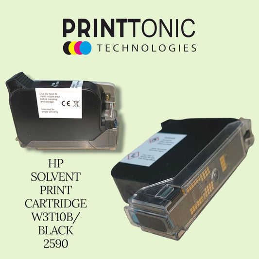 HP W3T10B BLACK 2590 SOLVENT PRINT CARTRIDGE / BLACK