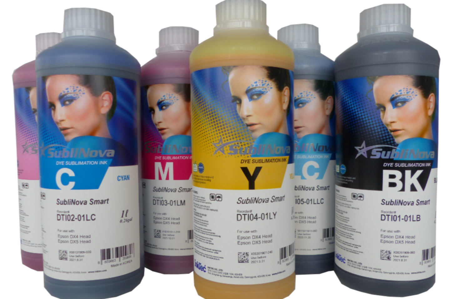 SUBLINOVA INKTEC SUBLIMATION 1LTR 6 COLOUR SET  FOR USE L805 L1800 L1300 L8050 L18050 L15150 L11050 PRINTER (Copy) (Copy)